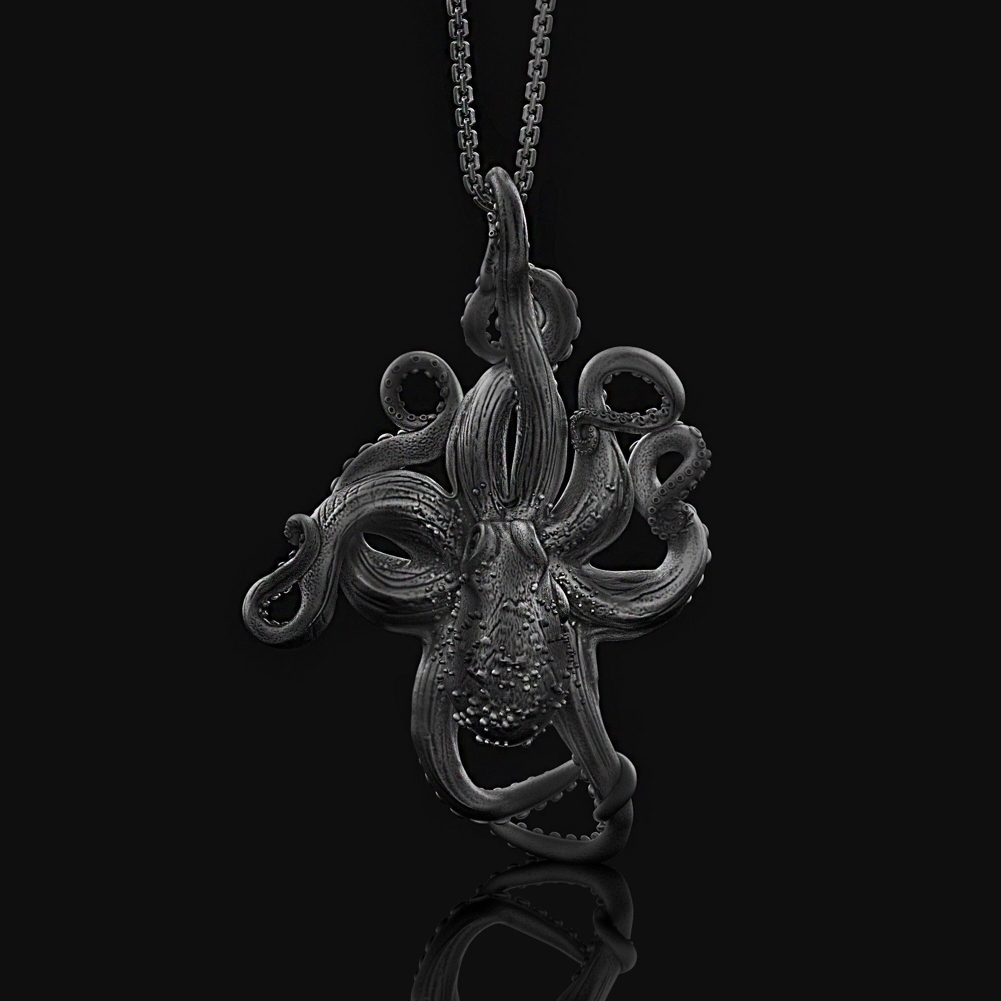 Silver Kraken Necklace,