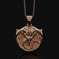 Load image into Gallery viewer, Dragon Pendant Rose Gold Finish
