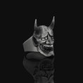 Load image into Gallery viewer, Hannya Ring Oxidized Finish
