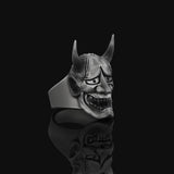 Hannya Ring Oxidized Finish