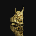 Load image into Gallery viewer, Hannya Ring Gold Finish
