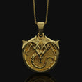 Load image into Gallery viewer, Dragon Pendant Gold Finish
