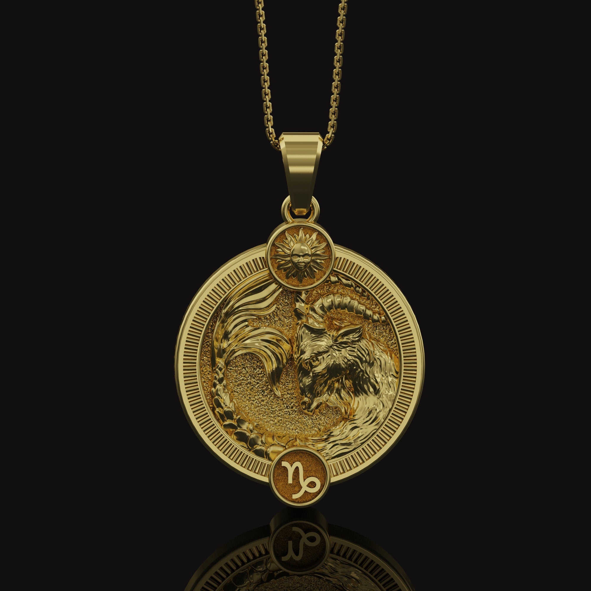 Capricorn Pendant Gold Finish