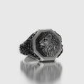 Load image into Gallery viewer, Lion Ring Oxidized Finish
