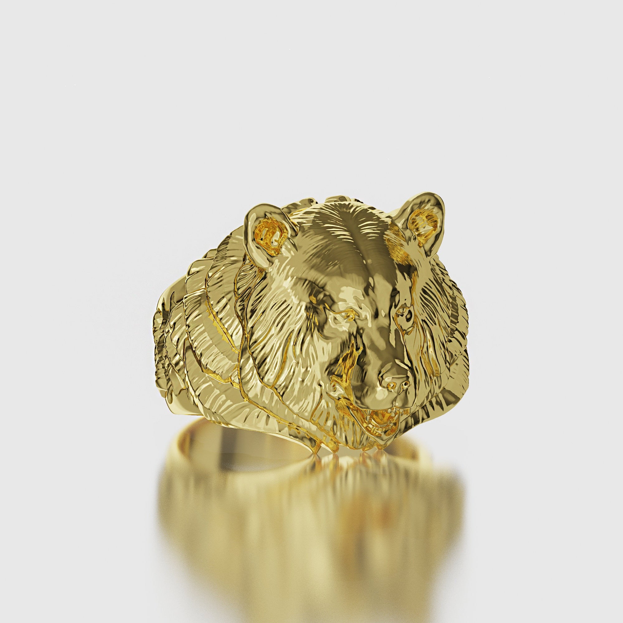 Bear Ring Gold Finish