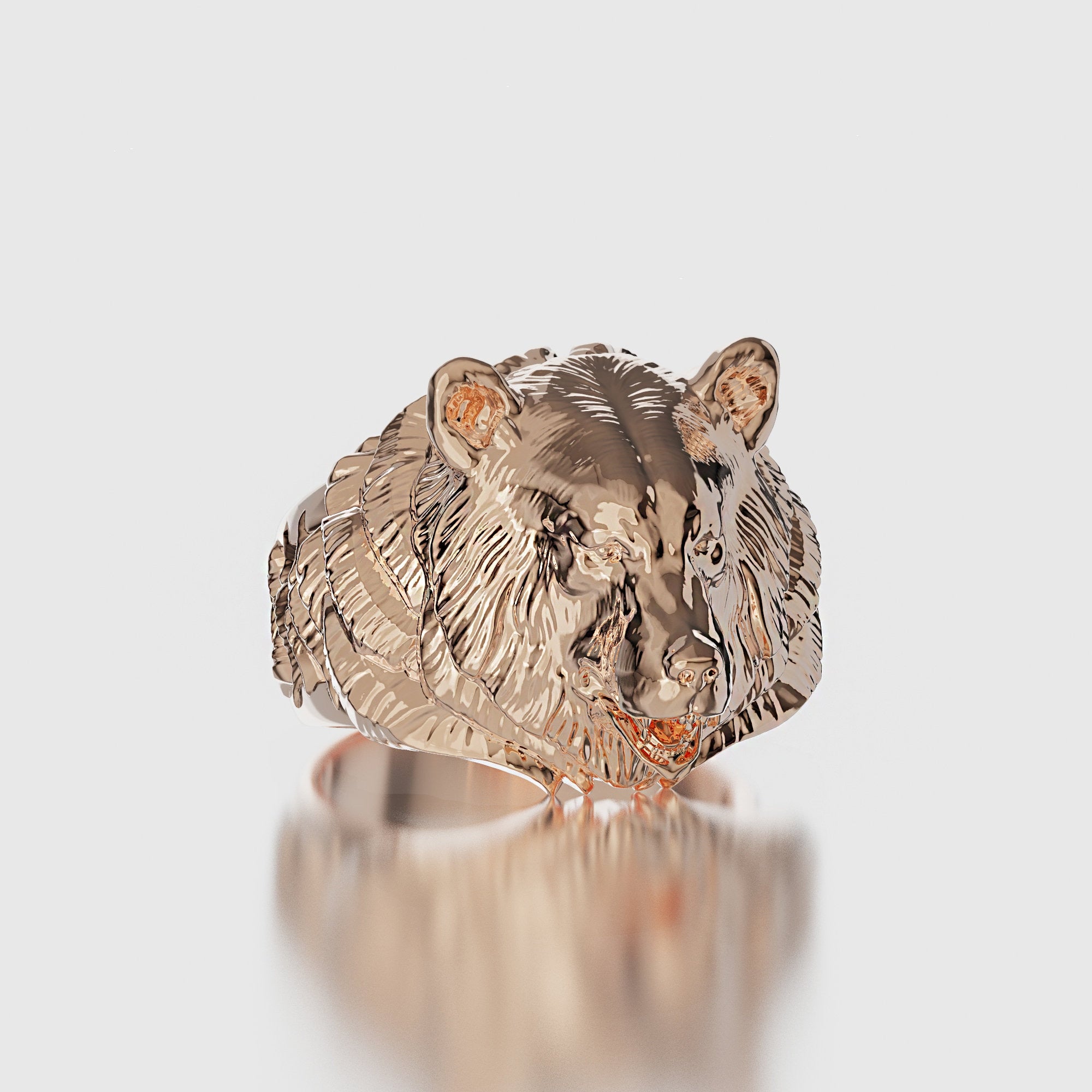 Bear Ring Rose Gold Finish