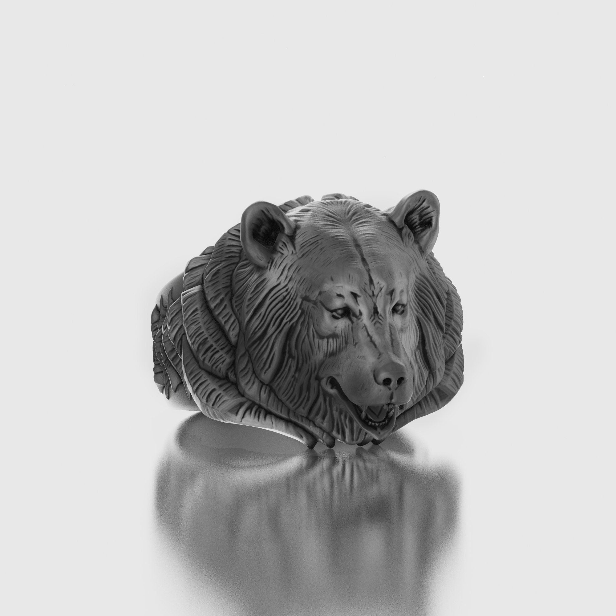 Bear Ring Oxidized Finish
