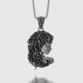 Load image into Gallery viewer, Medusa Pendant Oxidized Finish
