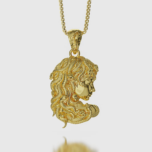 Medusa Pendant Gold Finish