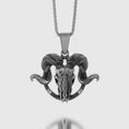 Load image into Gallery viewer, Baphomet Pendant Oxidized Finish
