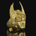 Bild in Galerie-Betrachter laden, Silver Hermes Ring Gold Finish
