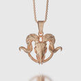 Load image into Gallery viewer, Baphomet Pendant Rose Gold Finish
