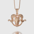 Bild in Galerie-Betrachter laden, Baphomet Pendant Rose Gold Finish
