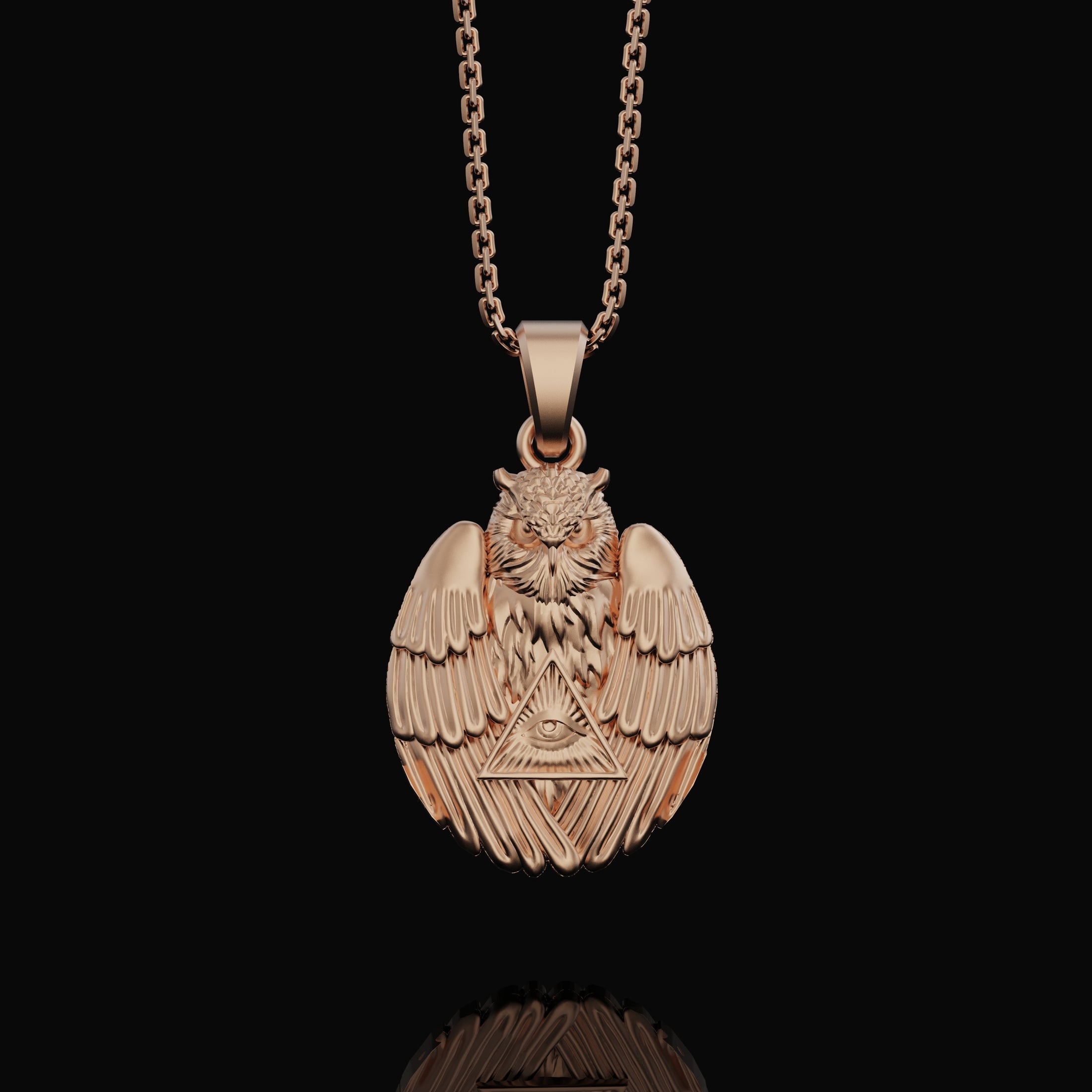 Silver Owl with Rose Gold Finish