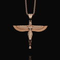 Load image into Gallery viewer, Goddess Isis Necklace Rose Gold Finish
