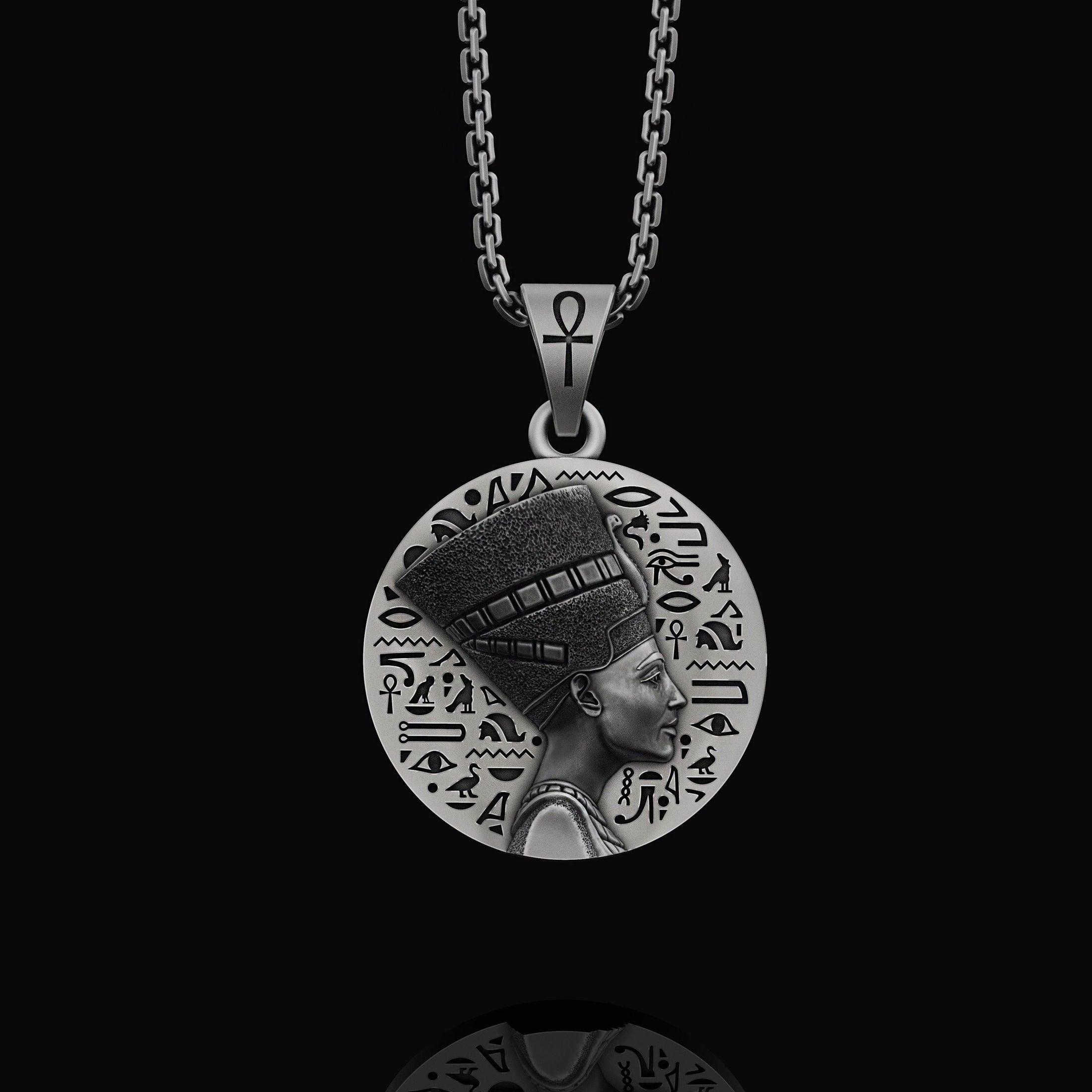 Queen Nefertiti Charm Oxidized Finish