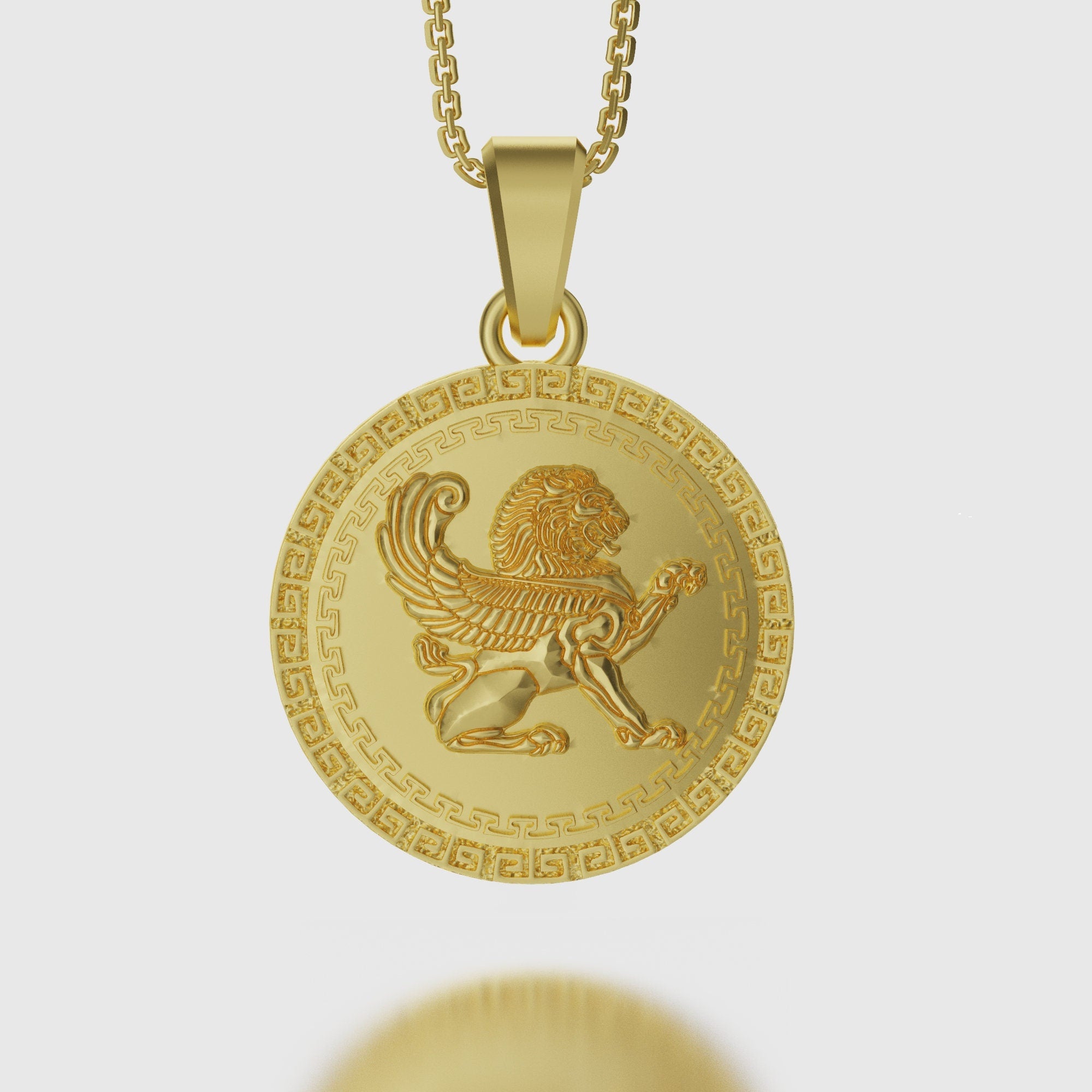 Gryphon Pendant Gold Finish