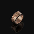 Load image into Gallery viewer, Wolf in Pines Band - Engravable Rose Gold Finish
