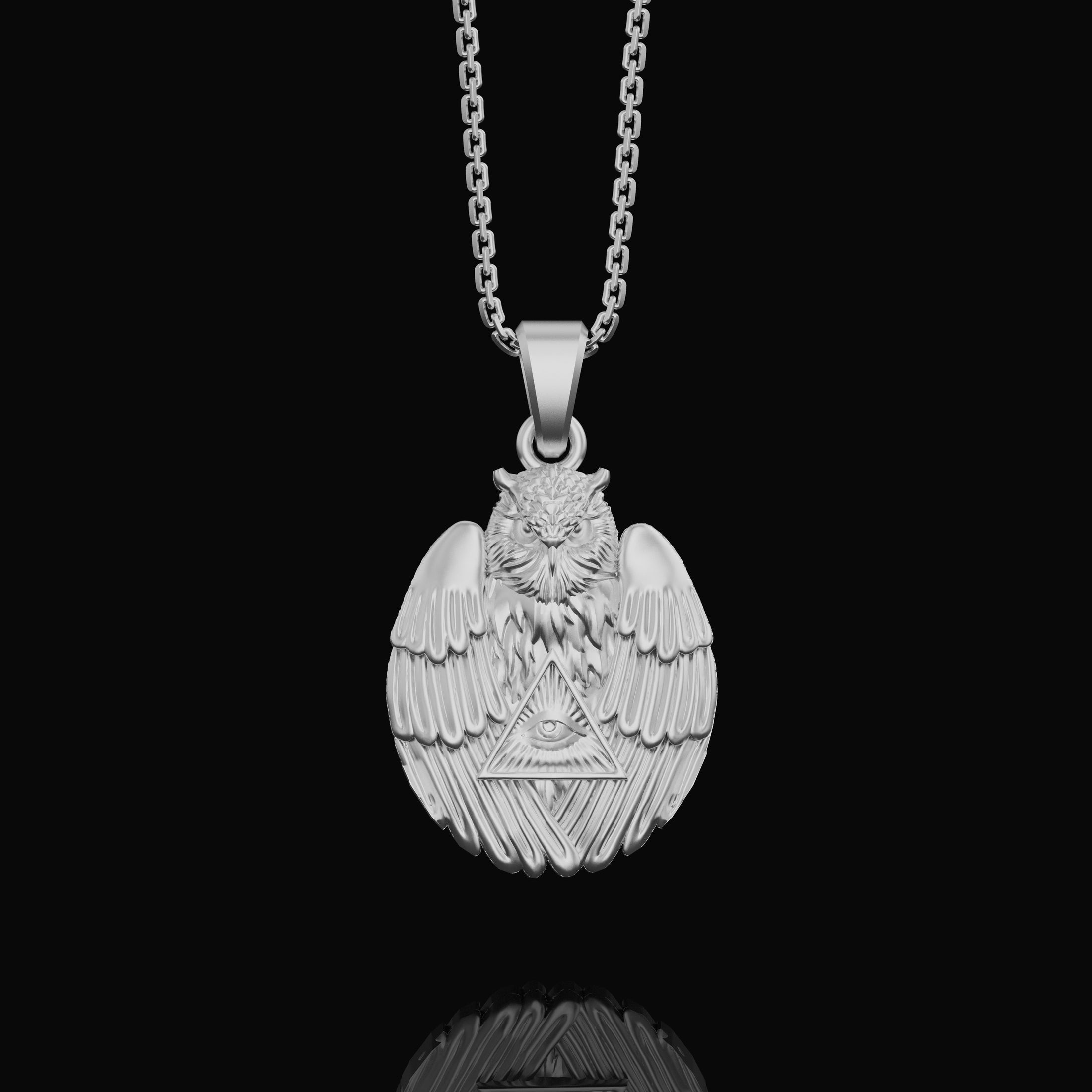 Silver Owl with Polished Finish