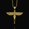 Load image into Gallery viewer, Goddess Isis Necklace Gold Finish
