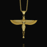 Goddess Isis Necklace Gold Finish