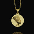 Load image into Gallery viewer, Queen Nefertiti Charm Gold Finish
