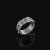 Valknut Band - Engravable Polished Finish