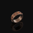 Load image into Gallery viewer, Valknut Band - Engravable Rose Gold Finish
