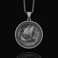 Load image into Gallery viewer, Viking Boat Necklace,

