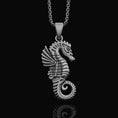 Load image into Gallery viewer, Handmade Silver Seahorse

