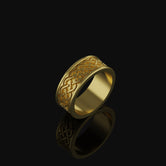 Celtic Knot Band - Engravable Gold Finish