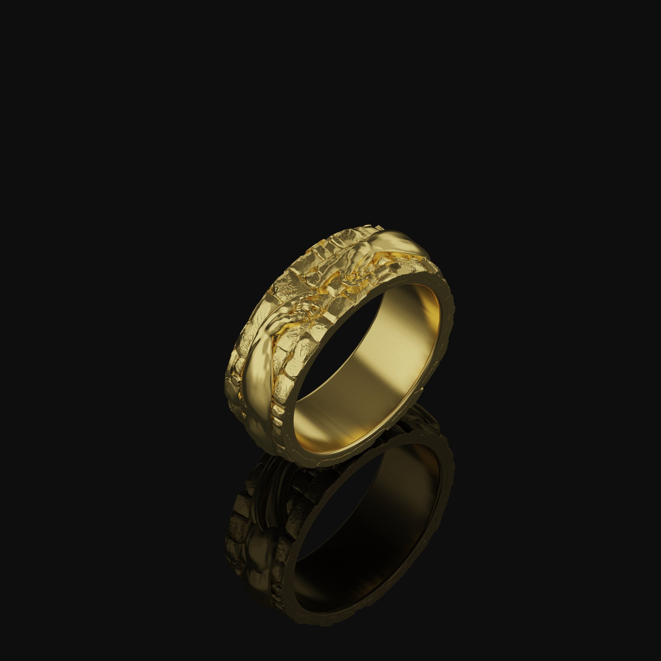 Creation of Adam Band - Engravable Gold Finish