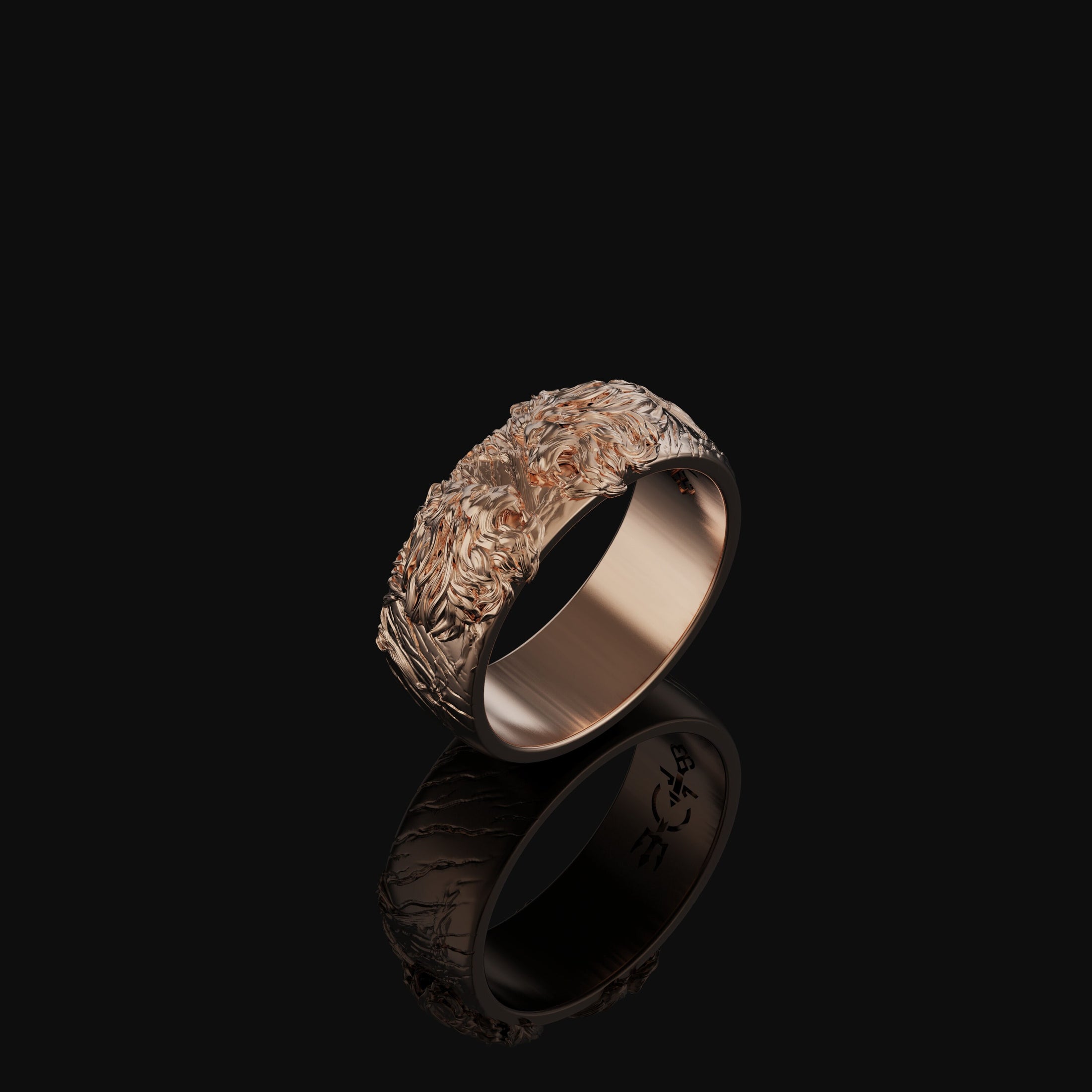 Lions Band - Engravable Rose Gold Finish
