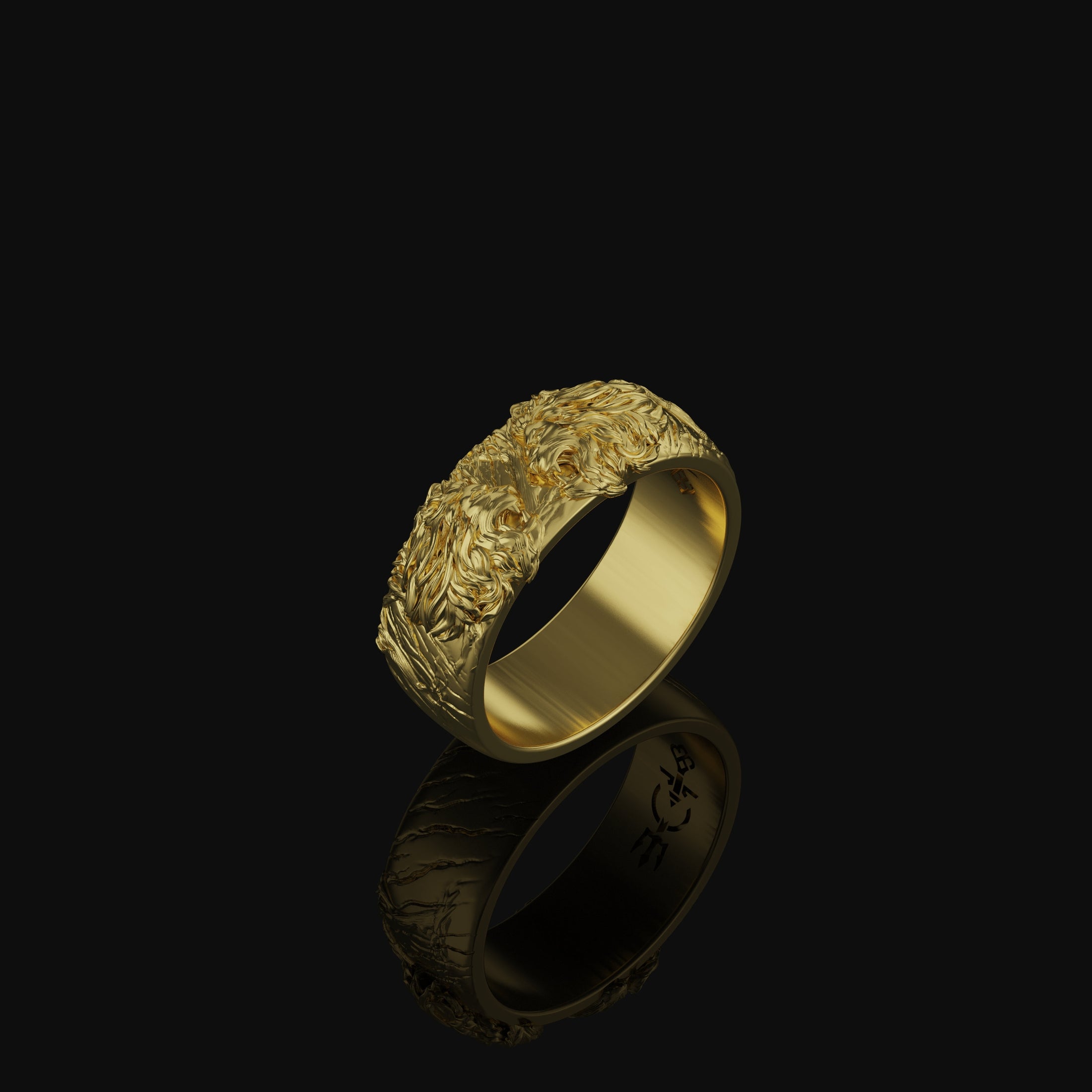 Lions Band - Engravable Gold Finish