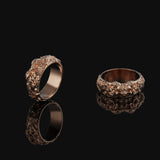 Gothic Wedding Band Ring Polished Finish