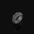 Load image into Gallery viewer, Gothic Skull Band - Engravable Oxidized Finish
