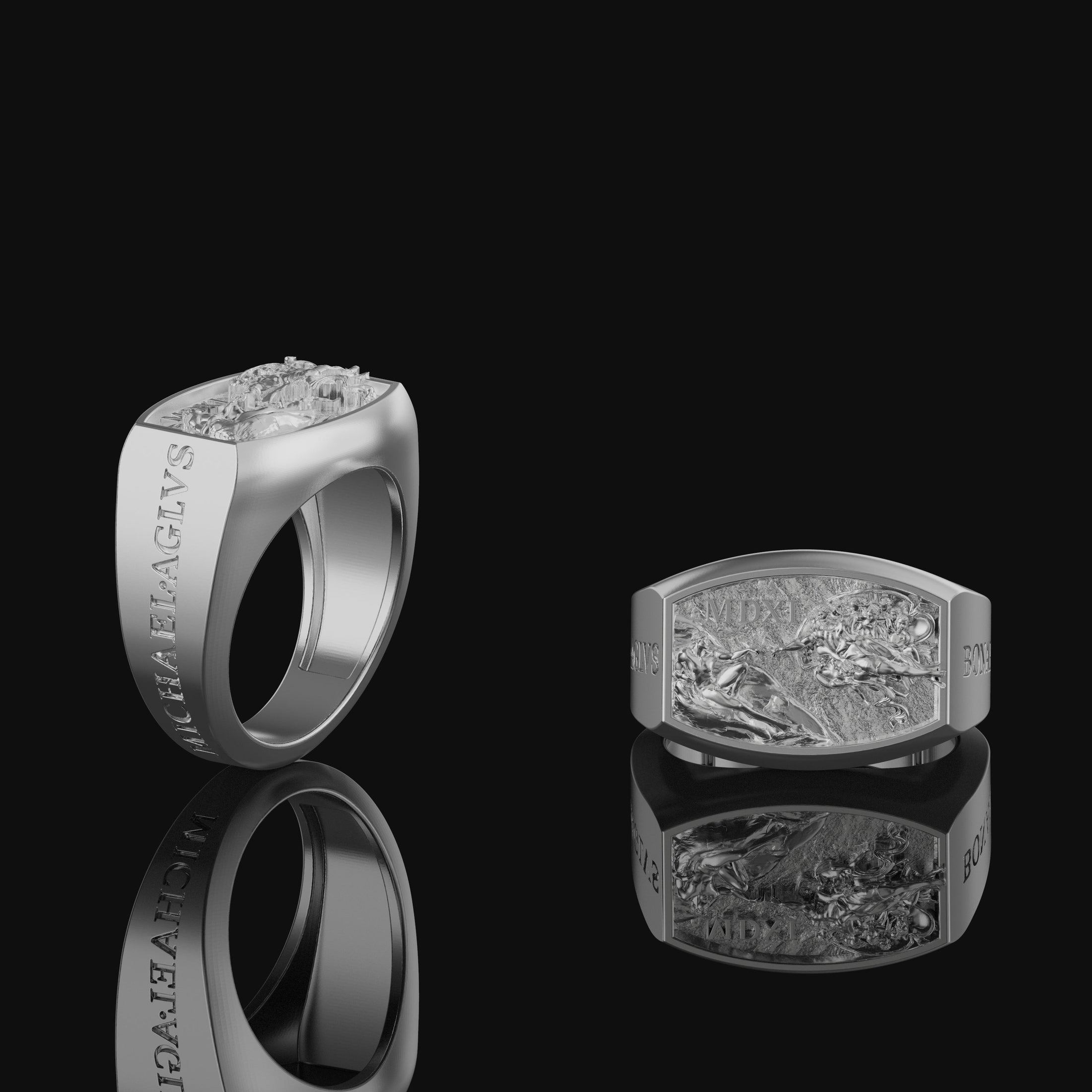 Creation Of Adam Ring Polished Finish