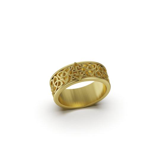 Gold Wedding Band "Celtic