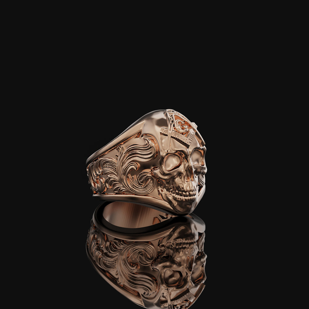 Masonic Skull Ring Angelios Free Shipping