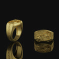 Load image into Gallery viewer, Creation Of Adam Ring Gold Finish
