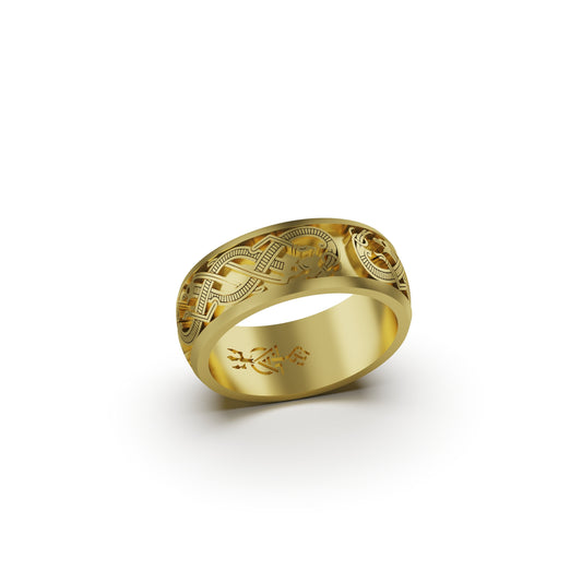 Gold Wedding Band “Slavic