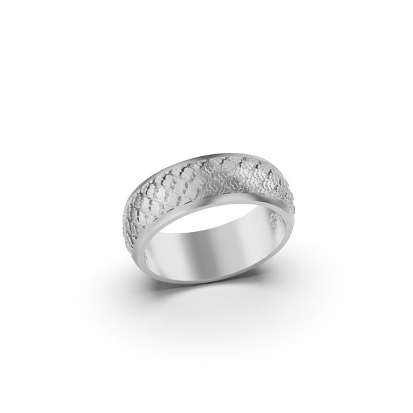 Gold Wedding Band “Clouds