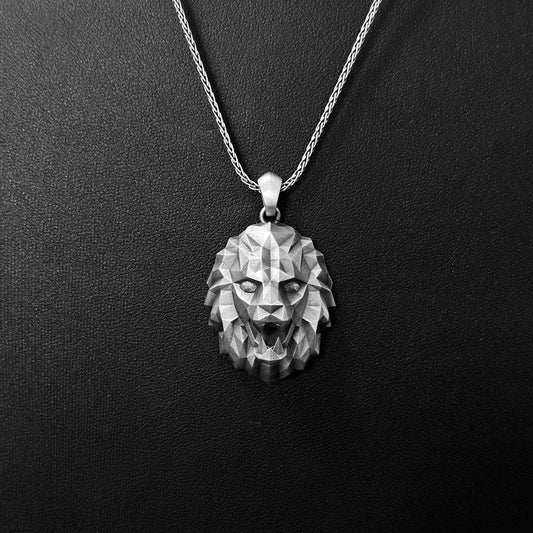Polygonal Lion Necklace
