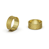 Solid Gold Hexagon Ring