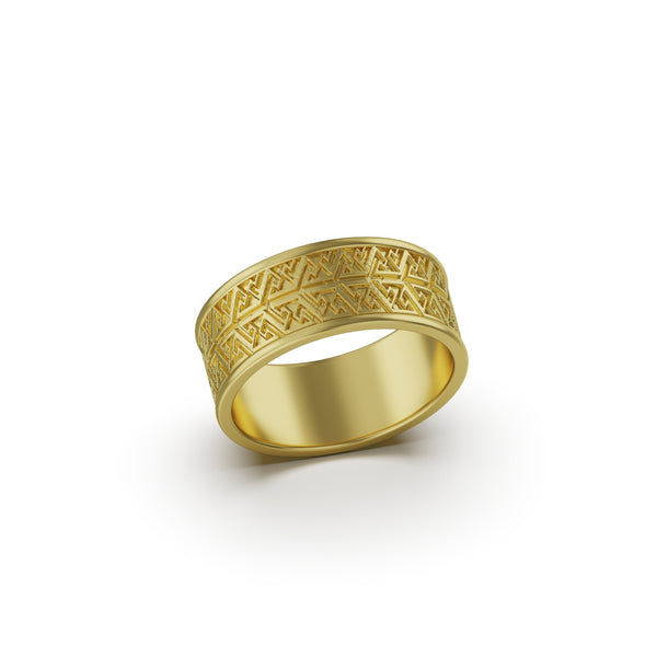 Gold Aztec Ring