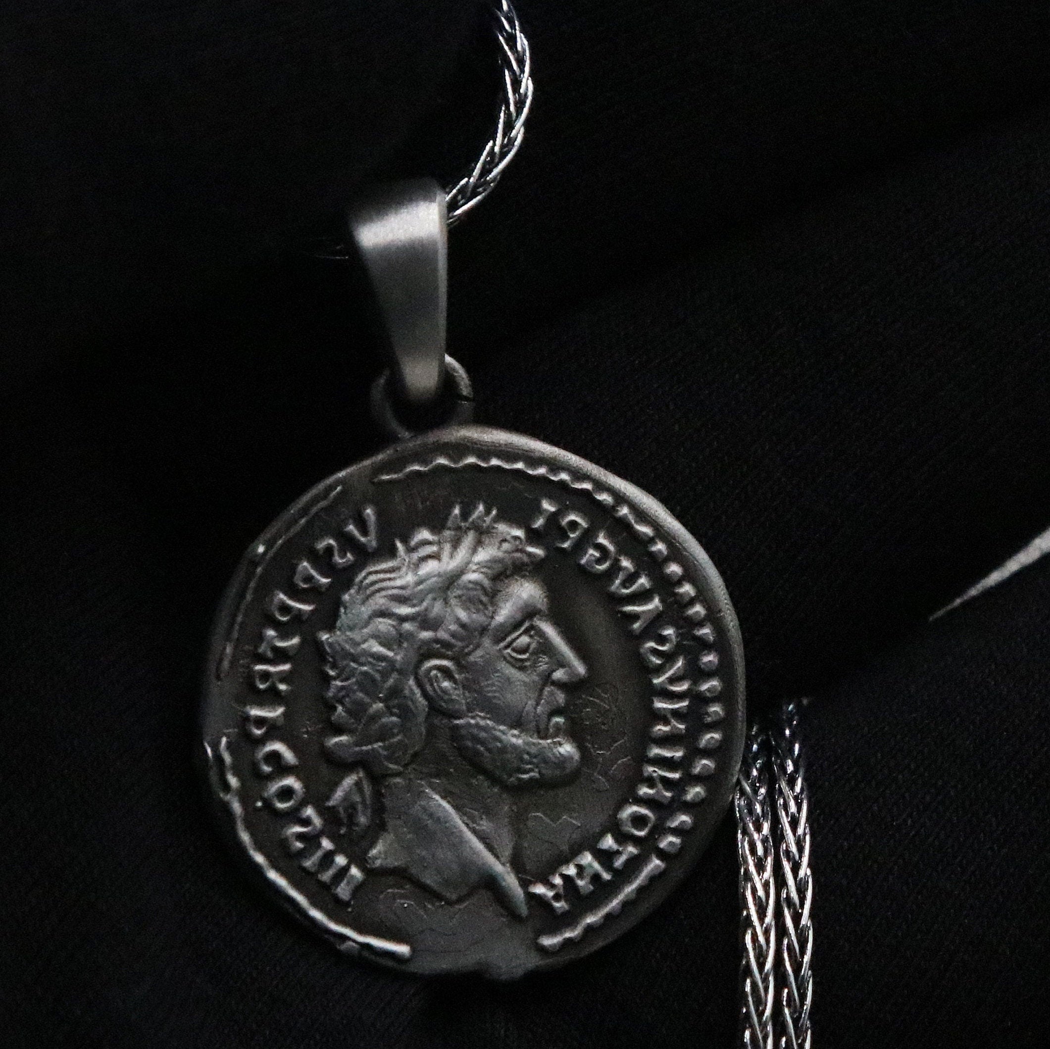 Antoninus Pius Coin Silver Pendant