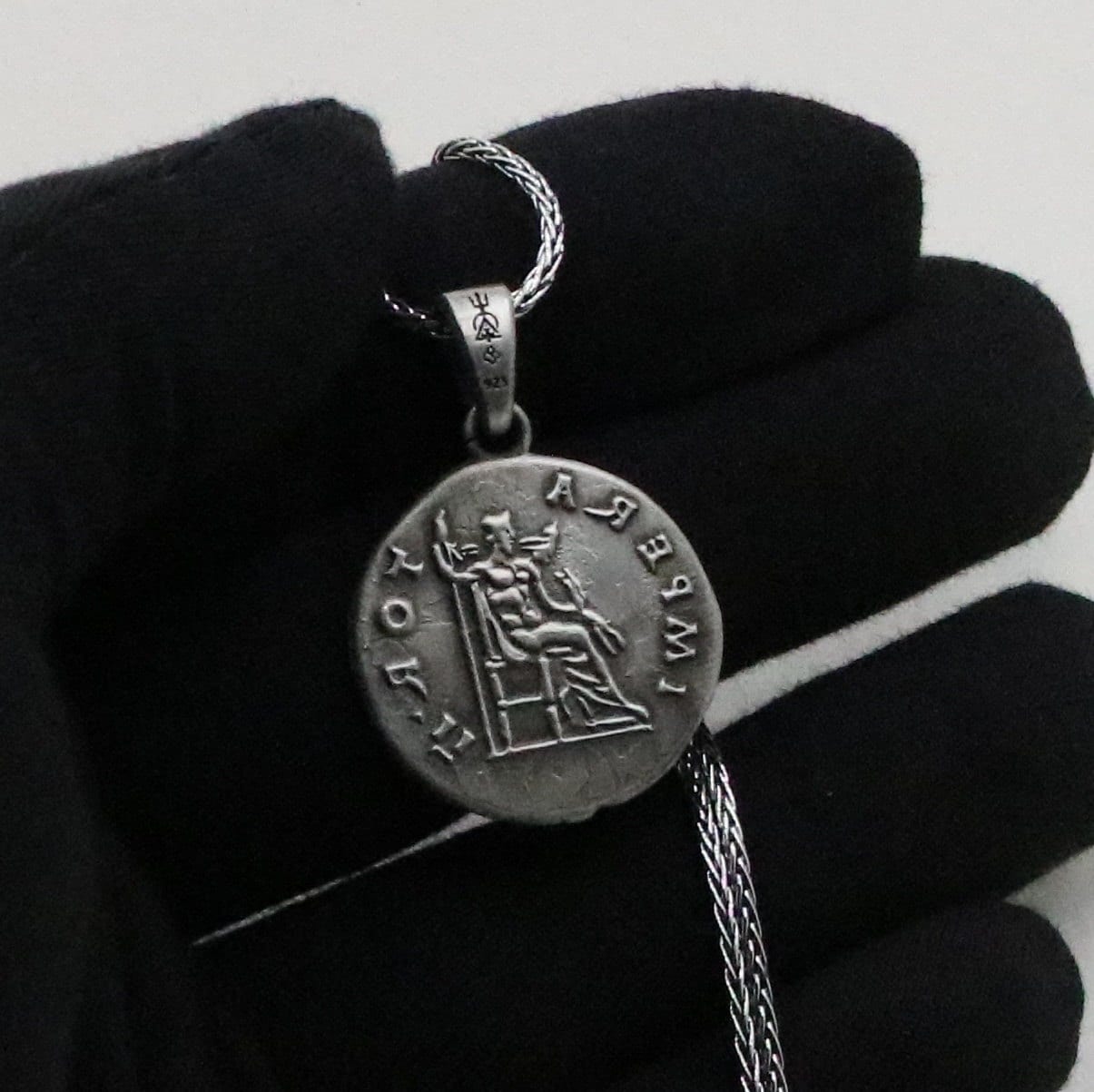 Antoninus Pius Coin Silver Pendant