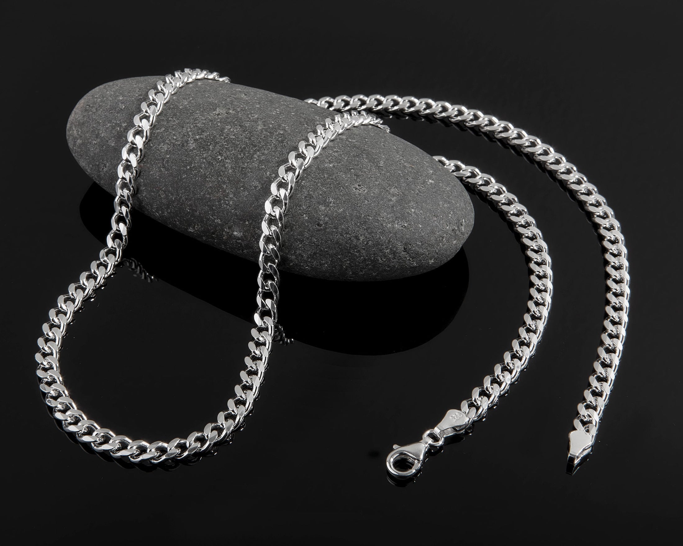 Silver Cuban Link Chain,