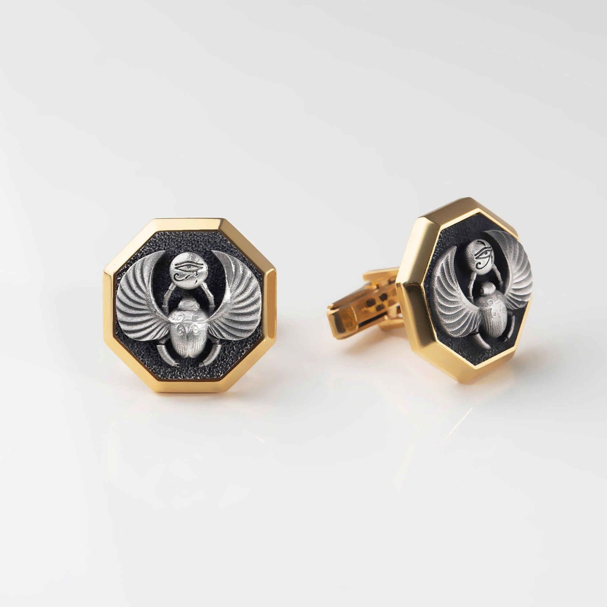 Silver Egyptian Scarab Gold