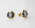 Load image into Gallery viewer, Silver Zeus Cufflinks, Gold
